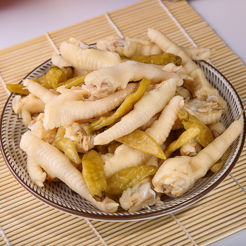 张记友伦 四川正宗泡椒凤爪70g 整箱60袋山椒泡鸡爪整件pi发包邮