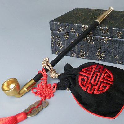 包邮 大号老式纪晓岚旱烟袋锅子烟枪烟袋杆送农村老人烟斗烟锅