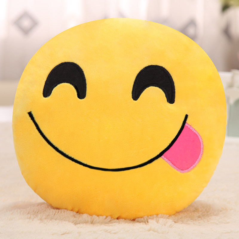 qq表情抱枕公仔毛绒玩具emoji搞怪女生可爱表情包生日礼物男女孩