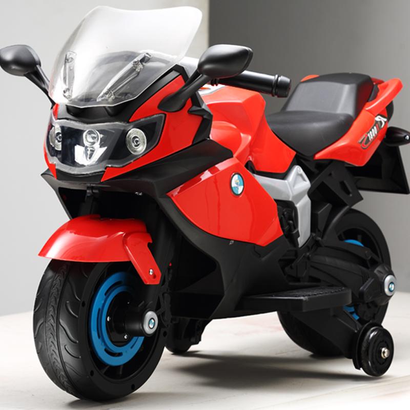 xjd 儿童电动摩托车 大号可坐人宝宝四轮电瓶玩具车 小孩摩托车