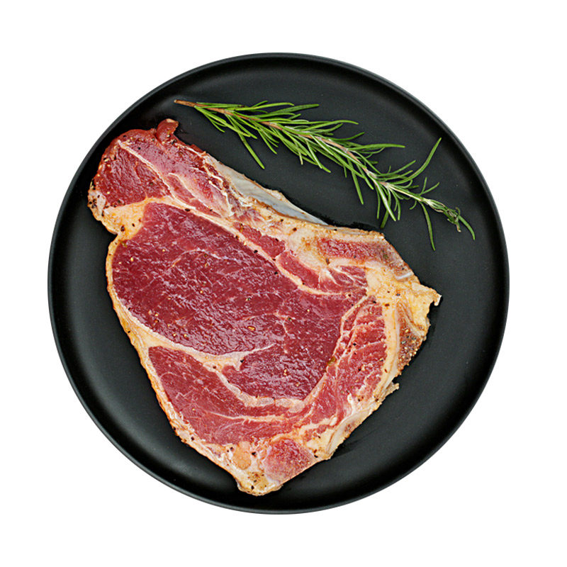 【第二件半价】绝世 整切带骨西冷牛排单片210克含黄油和黑椒酱