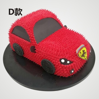 創意新款小汽車仿真蛋糕模型 兒童卡通塑膠生日蛋糕樣品 裝飾道具