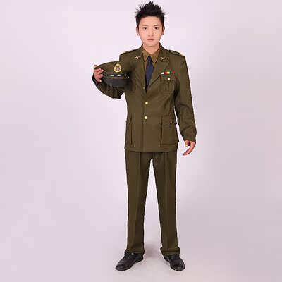 國民黨軍裝美式軍服 軍綠色民國軍官服 男女特務攝影主題影視服裝