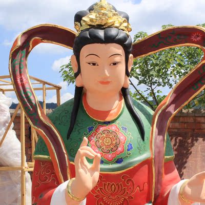 九天玄女神像1米8骑凤凰九天圣母摆件极彩九天娘娘树脂玻璃钢佛像