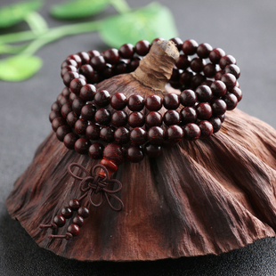 印度老料小叶紫檀手串女108颗佛珠2.0男金星高密手链散珠配饰正宗