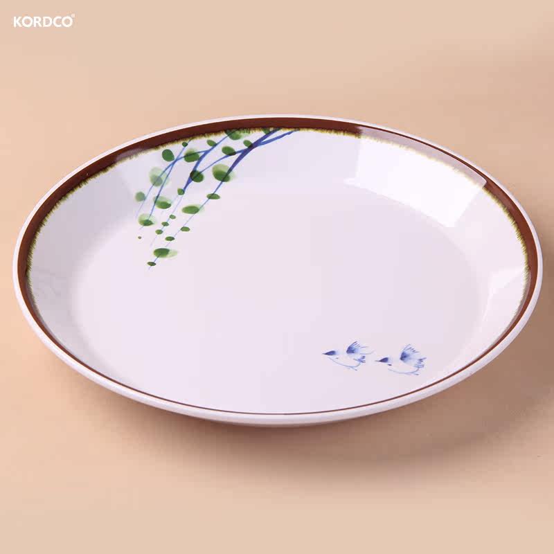 密胺饭店用的盘子圆炒菜盘子批发家用批发装鱼的盘子剁椒鱼头盘子