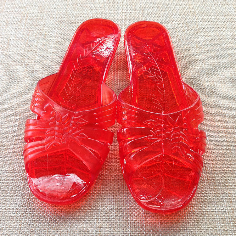 正品女士妈妈经典广东菊花拖鞋市场喜庆清结婚凉洗澡嫁娶红色卫鞋