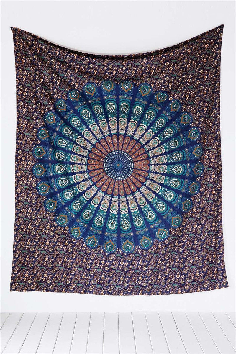 印度曼达拉挂布墙面装饰壁饰挂毯壁毯沙滩巾摄影背景布
