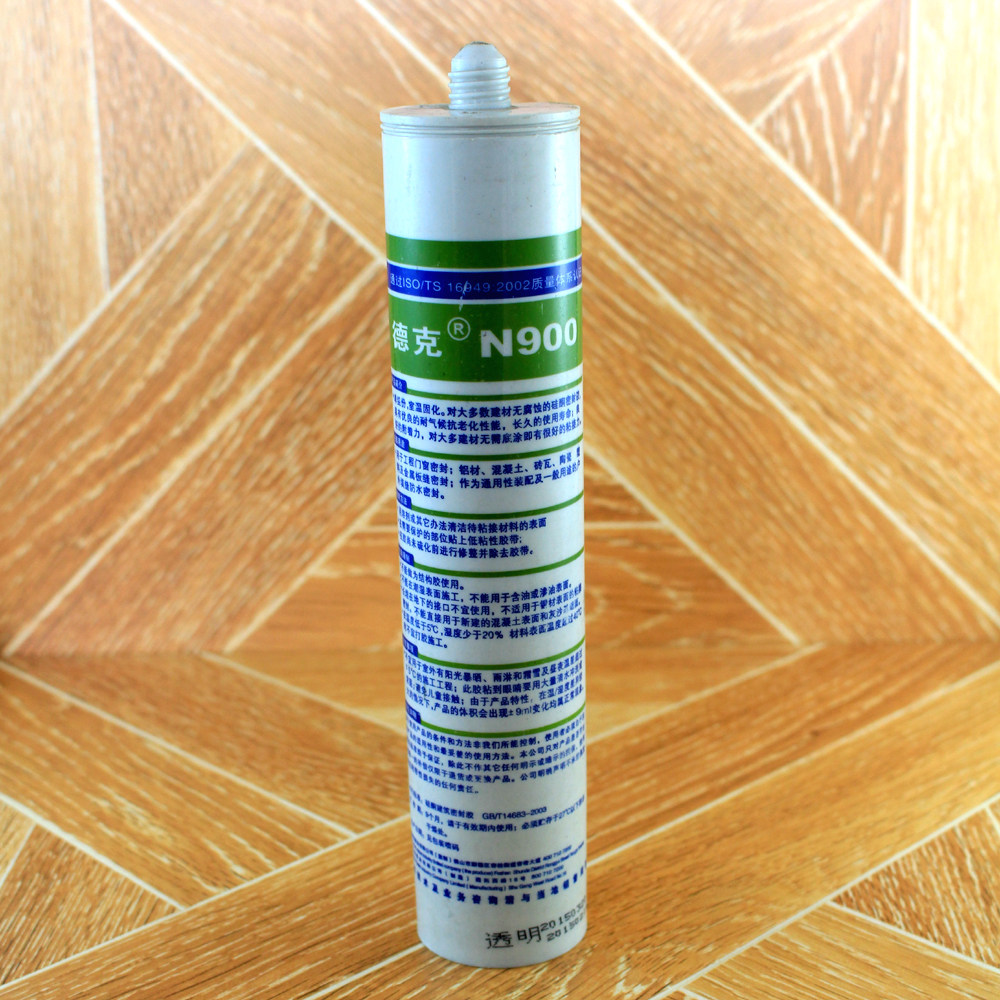 德克deke n900中性硅酮防霉密封胶 玻璃胶 白色 黑色 透明280ml