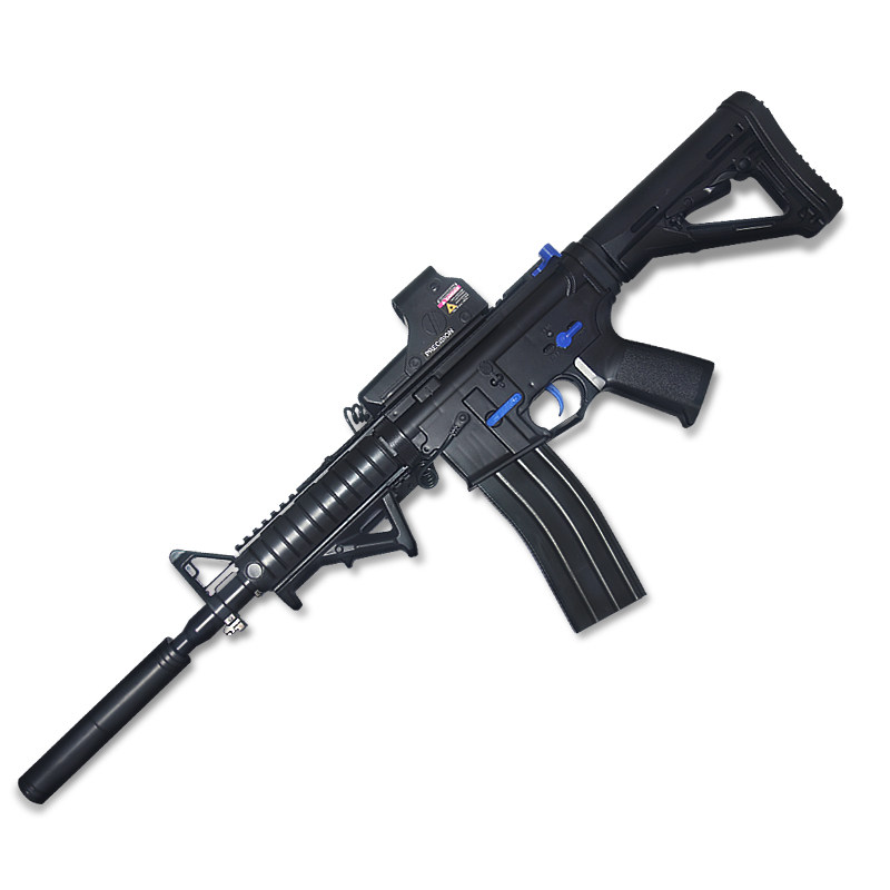 锦明m4下供弹水弹枪连发电动水弹抢真人cs水蛋抢成人玩具枪可发射