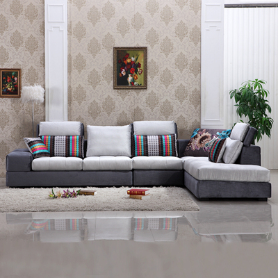 帝标 正品布料高品质组合布艺沙发 可定制迪彩dc