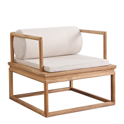 木标老榆木禅椅主人椅茶台中式实木禅凳免漆瑜伽椅茶