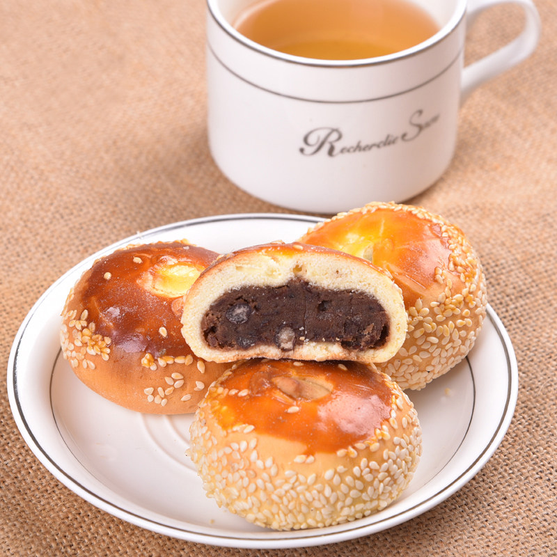 【詹记】安徽合肥特产詹记宫廷桃酥王红豆饼零食糕点散称现做500g