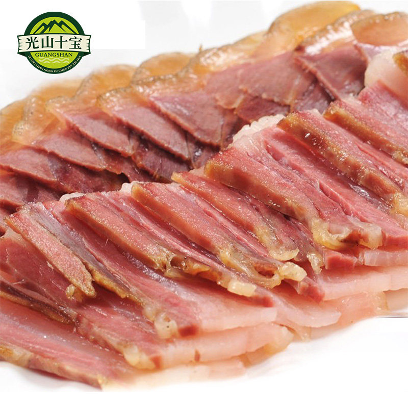 河南信阳土特产农家散养土猪腊肉纯手工腌制天然风干凉晒而成500g
