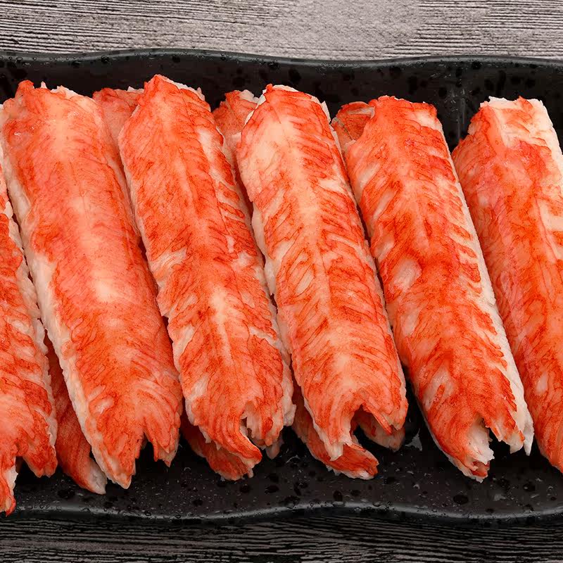 模拟v形蟹肉棒寿司v型蟹柳 手撕蟹柳即食火锅食材 蟹足棒1000g