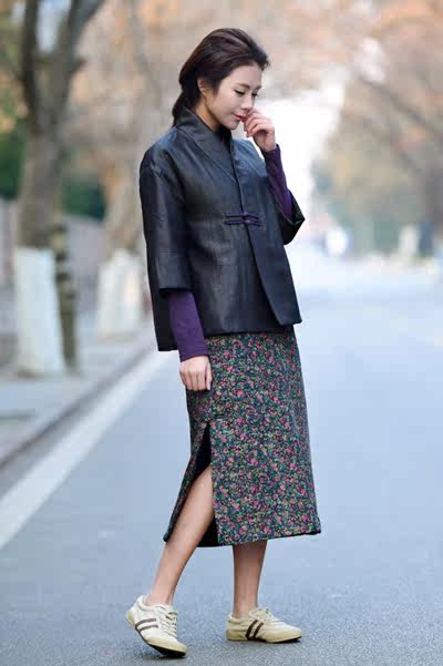 缎面香云纱上衣 中式手工一字盘扣茶服【雅颂】