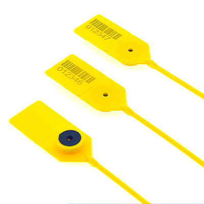 含钢片式塑料封条 一次性验厂防伪防盗施封锁 带牌抽紧式扎带500t