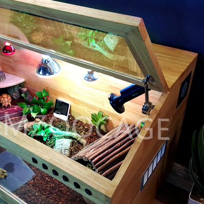 mzoocage进口橡木小斜面陆龟箱爬虫箱饲养箱双开门天窗80 100 120