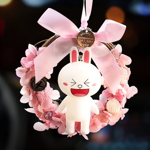 汽车挂件吊坠韩国可爱挂饰车载香薰香水卡通用品车内装饰品女士