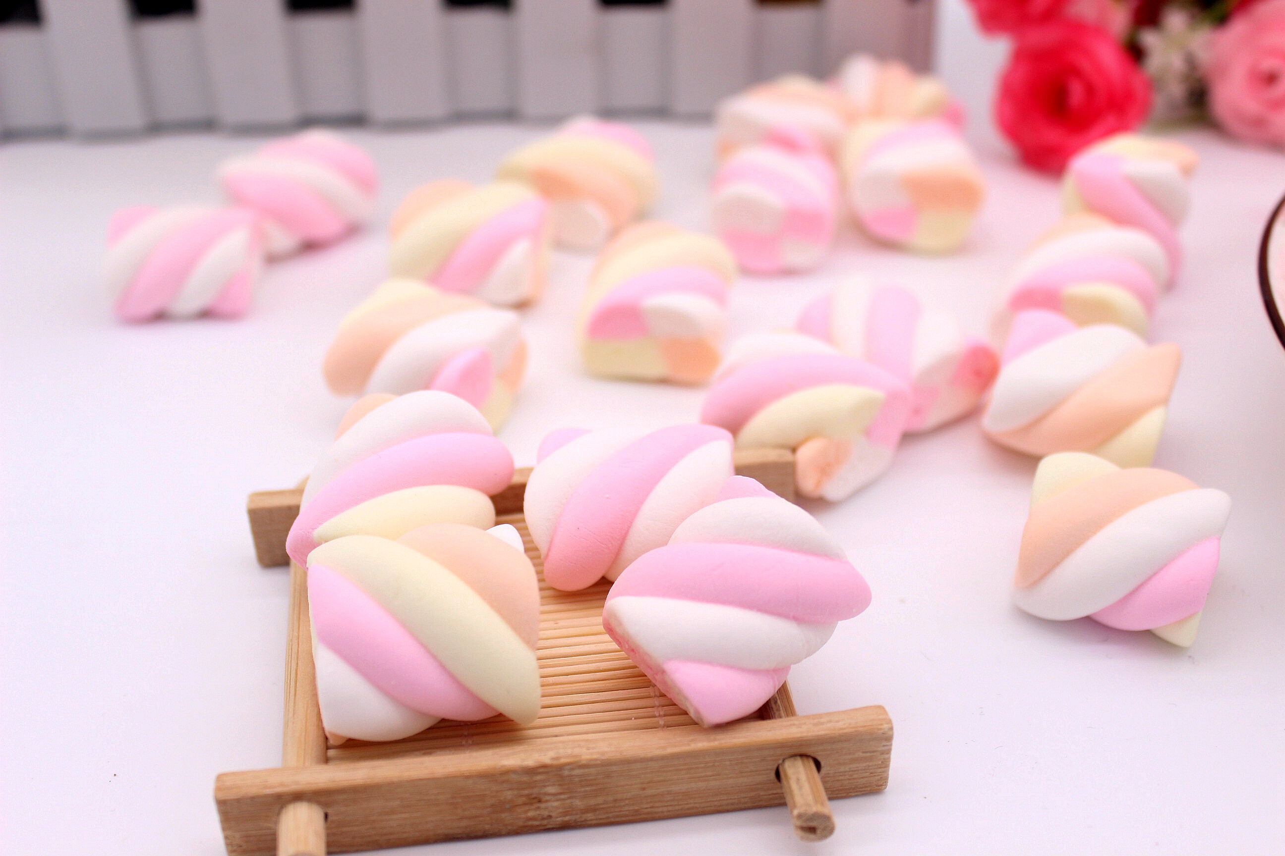 包邮多色彩虹棉花糖散装250g儿童节日活动休闲零食 蛋糕烘焙用品_爱酷