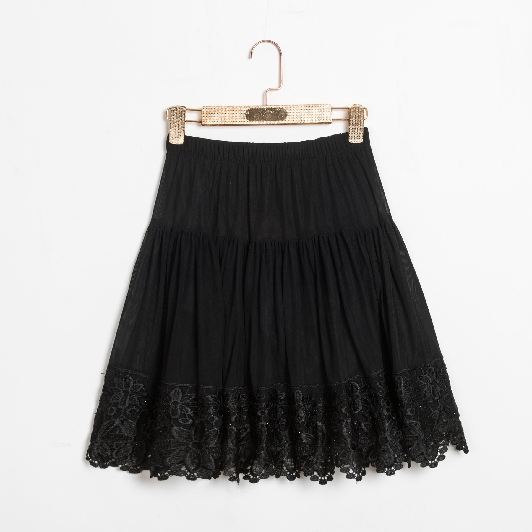 半裙春夏装短裙中老年妈妈女装雪纺纱半身裙大码百褶裙中长款裙子