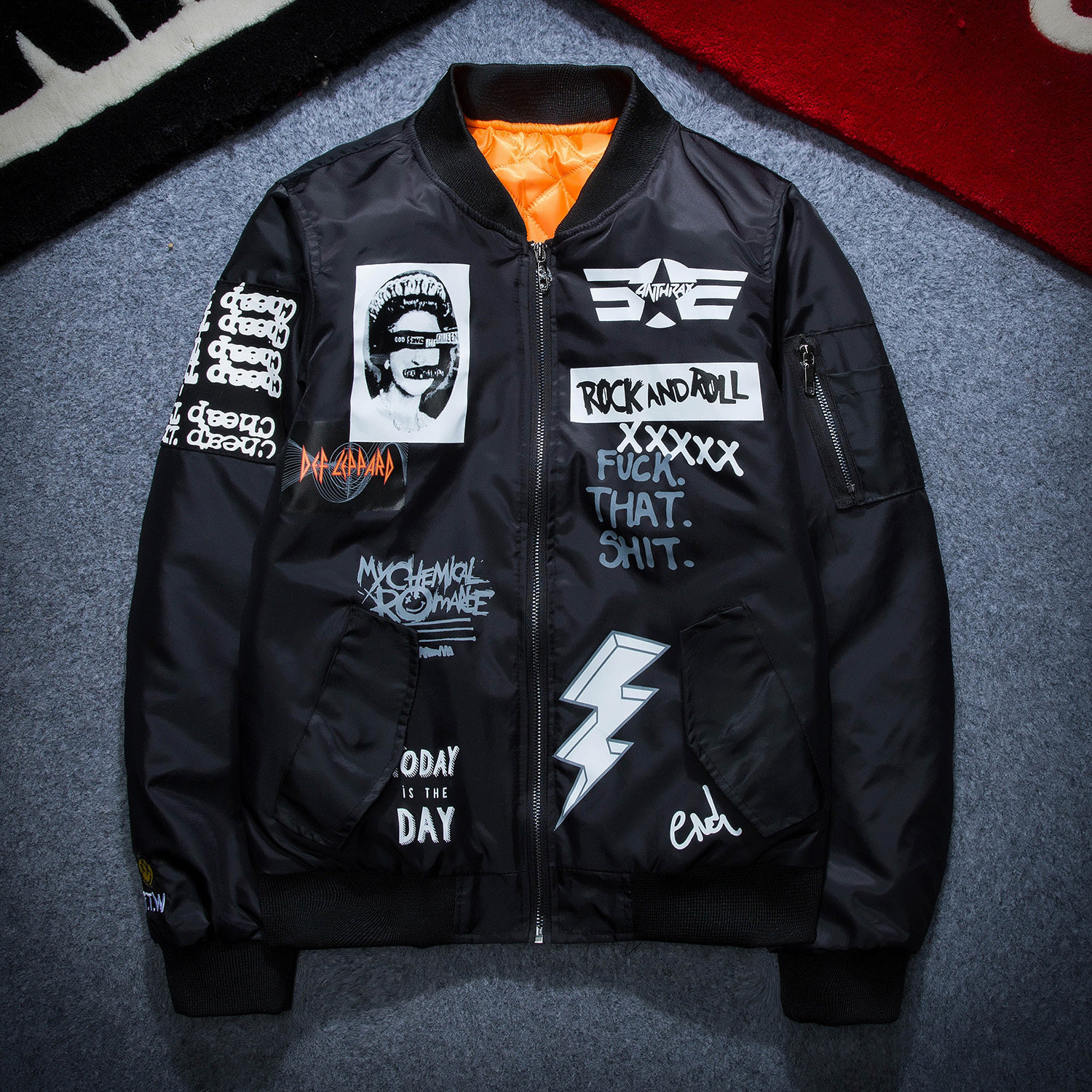 美国飞行员夹克,美员夹克典款,美员_大山谷图库