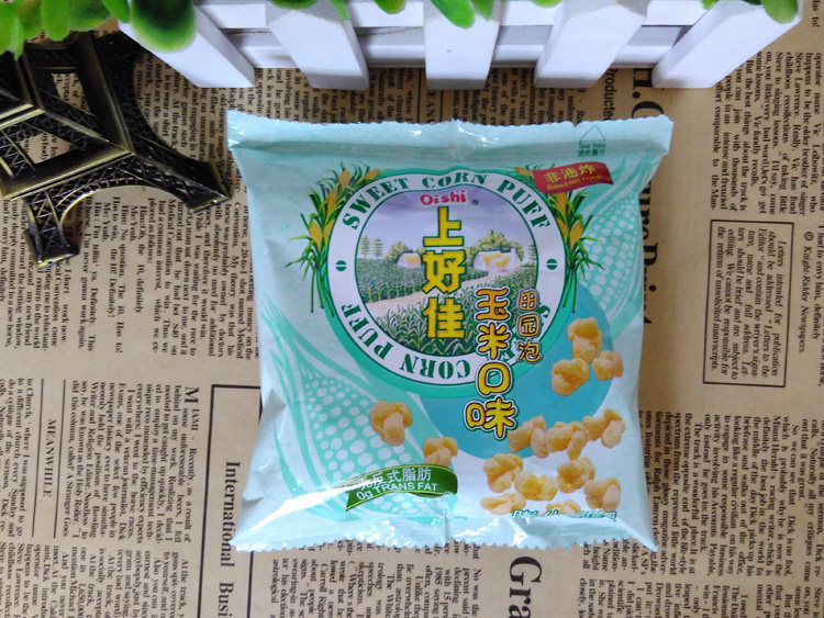80后经典怀旧食品 上好佳田园泡玉米口味休闲膨化零食品非油炸10g