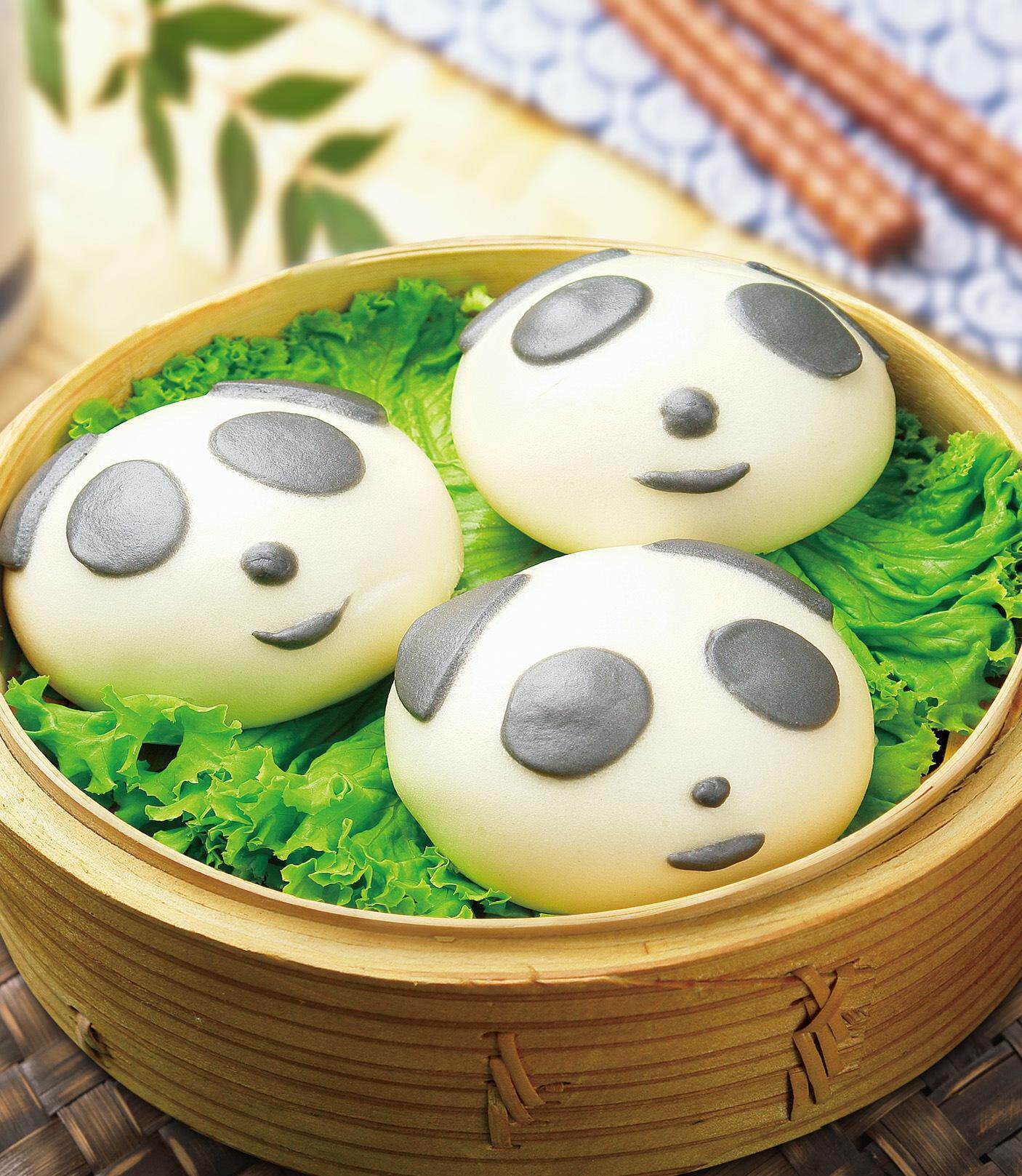 亚洲渔港熊猫豆沙包 豆沙包子 港式点心 可爱动物包 40克/只