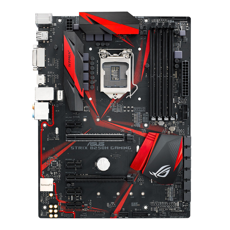 宁美国度 asus/华硕 strix b250h gaming 台式机电脑竞技主板1151