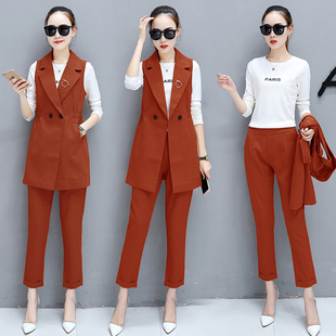 秋季长袖时尚套装女装2017韩版新款洋气显瘦名媛小香风三件套衣服