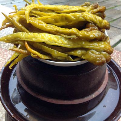 湖南农家特产自制坛子酸辣椒泡辣椒 下饭菜美味开胃500g热销包邮