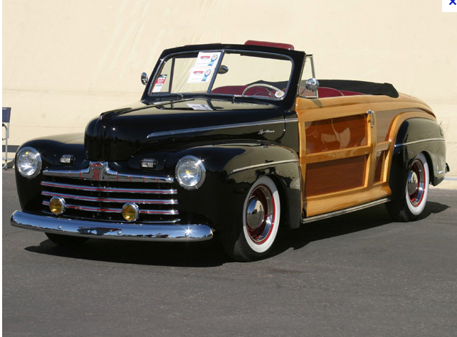【欧美】1946福特 ford sportsman 老爷汽车模型收藏装饰摆设