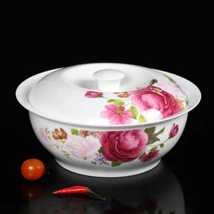 汤碗 陶瓷碗骨瓷带盖汤碗防烫特大面汤碗 汤盆 品锅 超大装菜碗 煲
