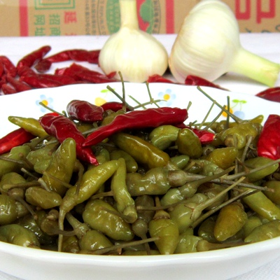 6袋包邮手工糖醋小辣椒酱菜下饭咸菜腌制泡菜泡椒泡辣椒东北特产