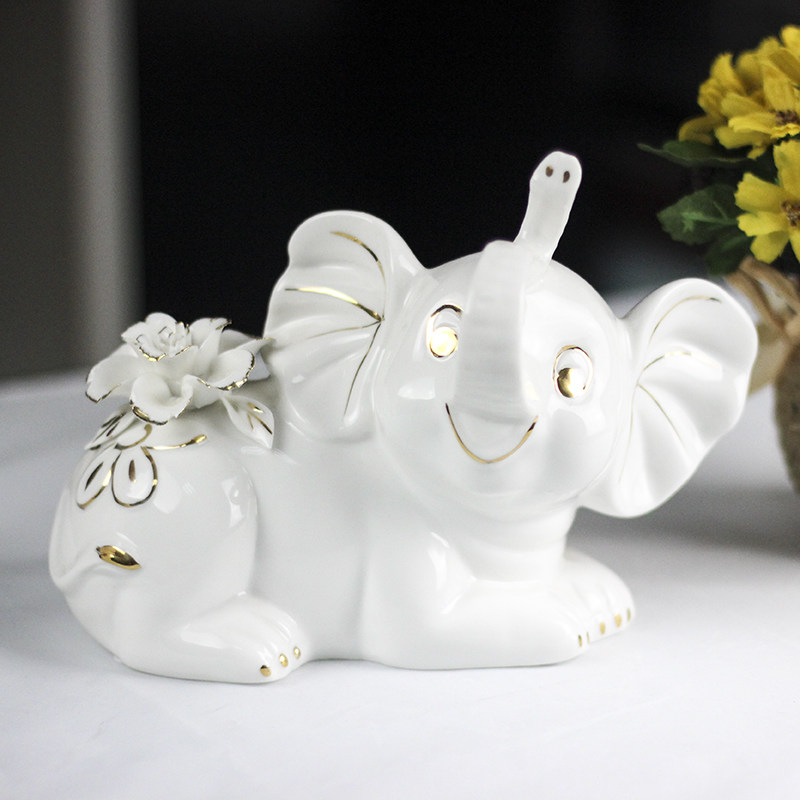 可爱小象存钱罐摆件创意卡通装饰品摆设送儿童礼物储蓄罐工艺品