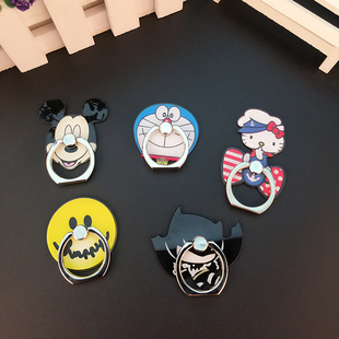 华为手机指环扣卡通可爱苹果三星小米花纹手机支架女生手指扣