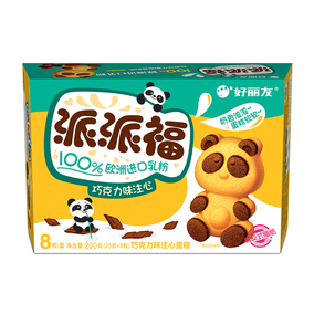 【天猫超市】好丽友 熊猫派派福 草莓牛奶味注心蛋糕 8枚/盒