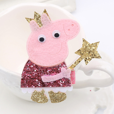 儿童发饰韩国儿童佩佩猪发夹宝宝发夹宝宝发卡女孩头饰饰品