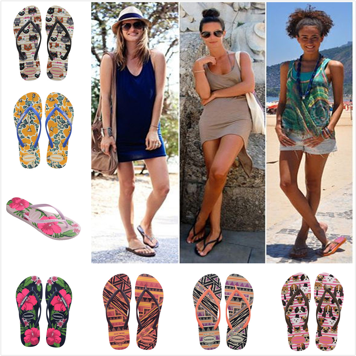 havaianas新品2017巴西春季disney stylish白男女人字拖鞋哈瓦那