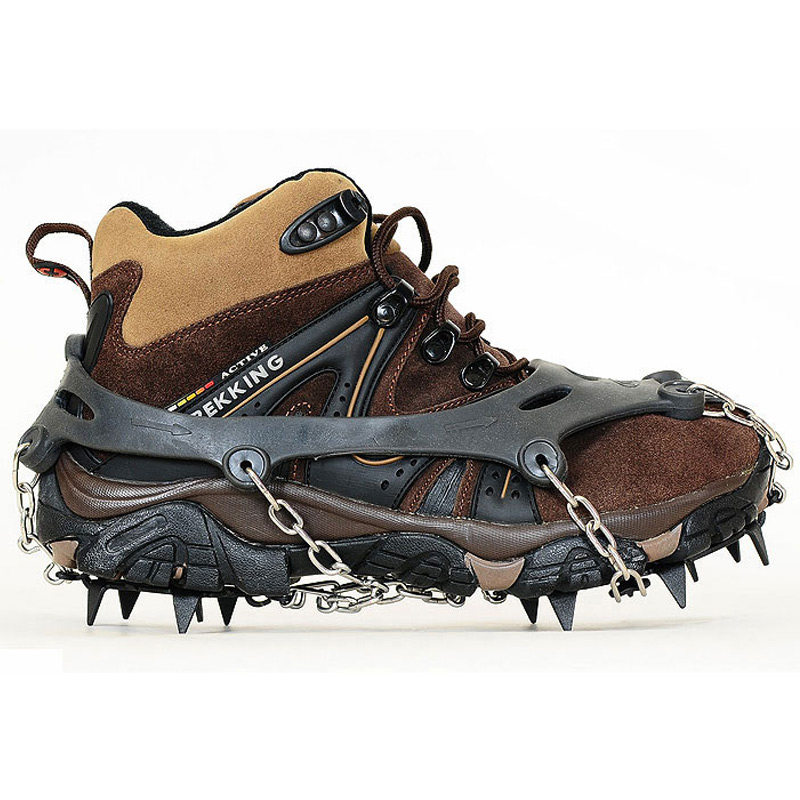 新品户外12齿登山冰爪selpa韩国雪地钢爪简易冰抓防滑鞋套-包邮