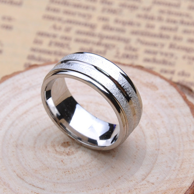 韩版时尚霸气男士黄金戒指 男 个性指环钛钢合金配饰戒指包邮