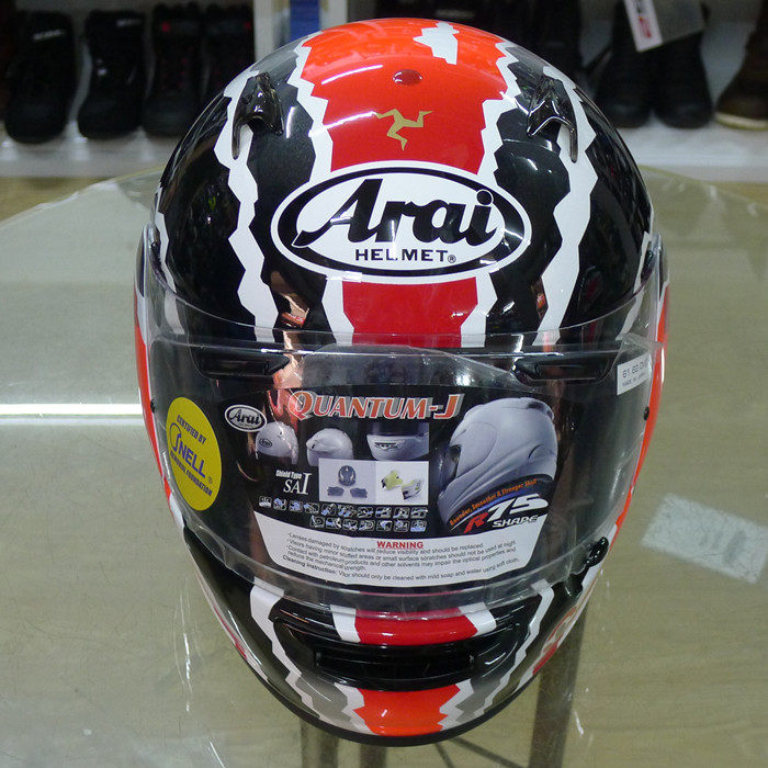 日本原装进口摩托车头盔全盔 quantumj doohan 杜汉曼岛tt版