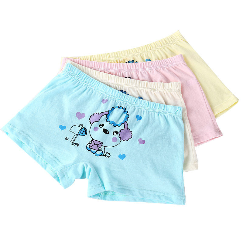 莎奴亚儿童纯棉内裤女平角裤女小孩童裤中大童小学生女童短裤