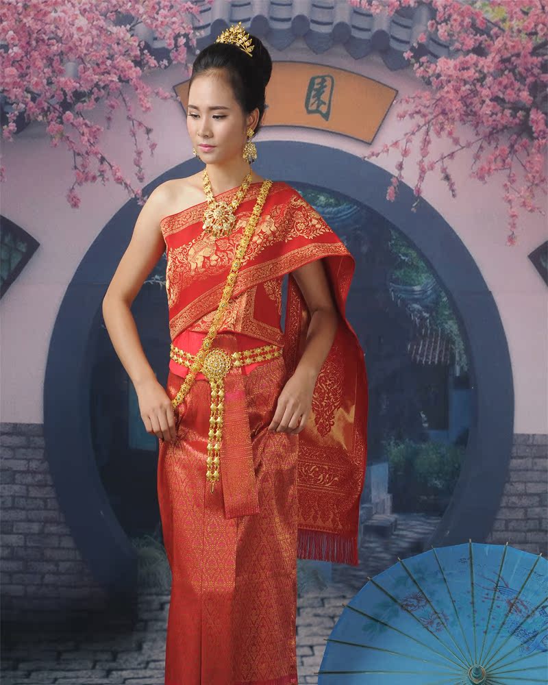 泰国服装 傣族服装 酒店 舞台演出服 影楼 礼服 民族特色服饰包邮