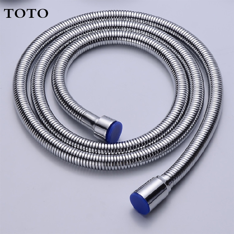 toto淋浴软管家用304不锈钢浴室防爆加密加镀1.5米卫生间花洒配件