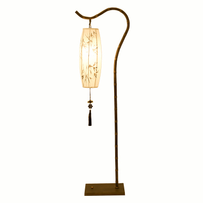手绘仿古客厅新中式落地灯 立式台灯现代地灯铁艺书房 卧室落地灯