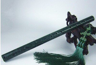 天然独玉萧乐器 绿玉玉箫独玉九洞箫玉石萧 悦耳动听带配饰