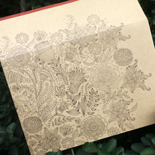 信封 手绘牛皮纸装饰信封 牛皮信封 爱的国度 明信片贺卡信封 单枚