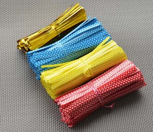 彩色 西点包装用彩色金属扎丝 20支 带口捆扎绳