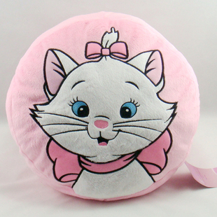 抱枕 白猫暖手枕捂可爱猫咪抱枕靠垫毛绒玩具 正版迪士尼disney玛丽猫